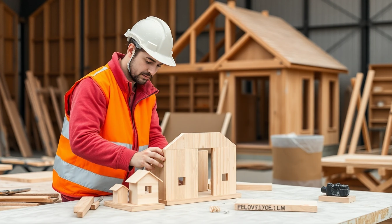 Lesmateriaal Montage eenvoudige houten elementen op de bouwplaats
